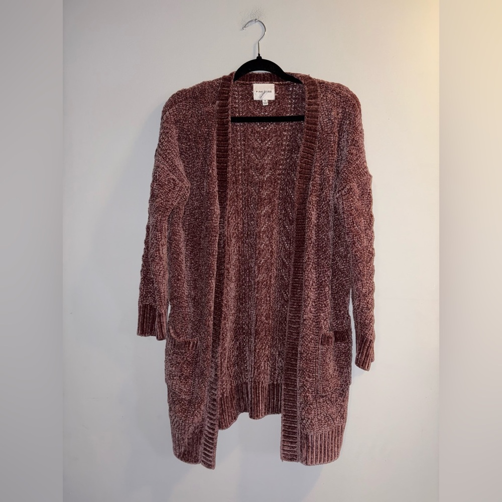 Pink Rose | Pink Knit Cardigan